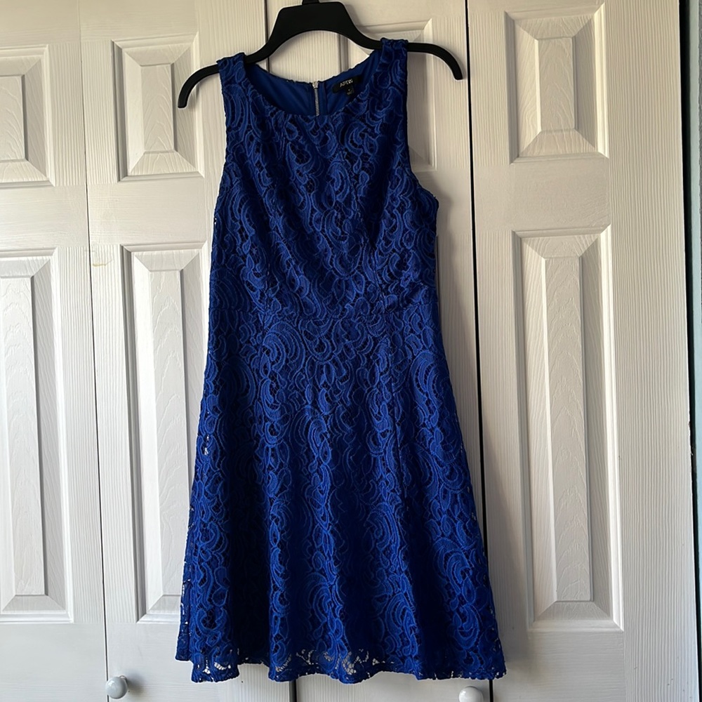 Blue lace dress